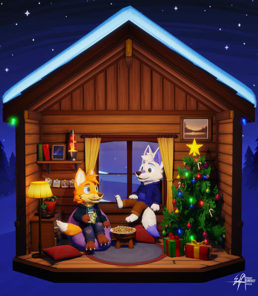  YCH : Festive Room $65 ( 1 - 2 Characters)