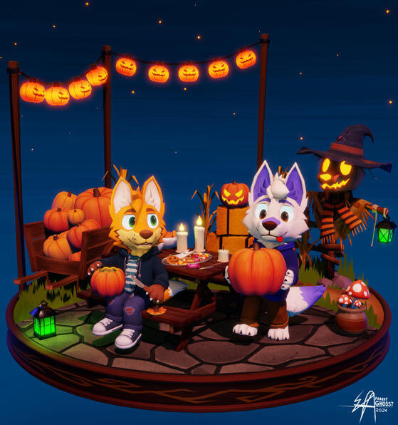 YCH : Pumpkin carving $55 ( 1 - 2 Characters)